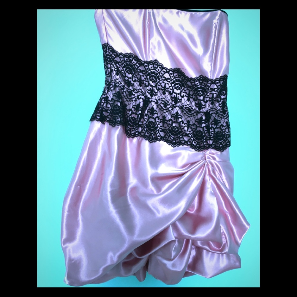 Jessica McClintock pink and black party dress